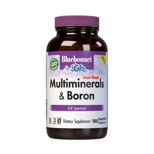 Multi Minerals Plus Boron Iron Free 180 Veg Caps by Bluebonnet Nutrition