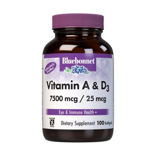 Vitamin A and D3 100 SG by Bluebonnet Nutrition