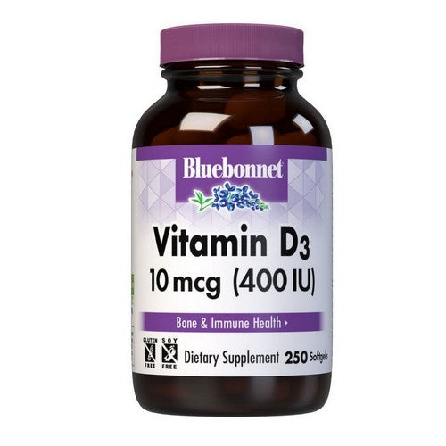 Vitamin D3 250 Softgels by Bluebonnet Nutrition