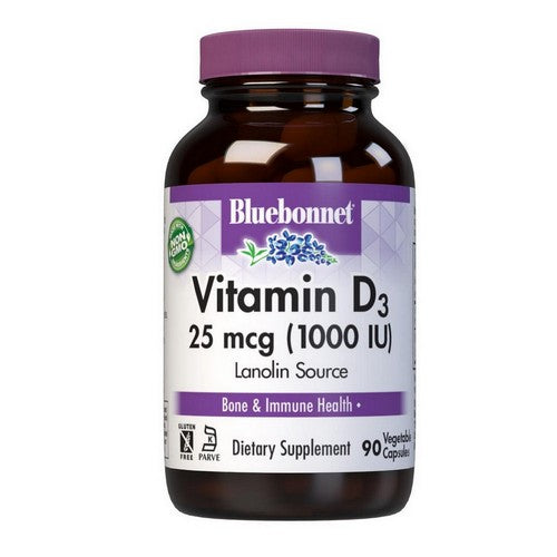Vitamin D3 90 Veg Caps by Bluebonnet Nutrition