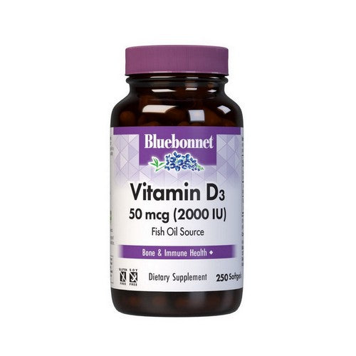 Vitamin D3 250 Softgels by Bluebonnet Nutrition