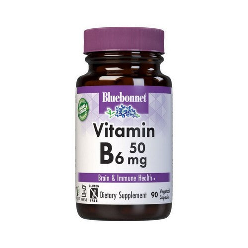 Vitamin B-6 90 Veg Caps by Bluebonnet Nutrition