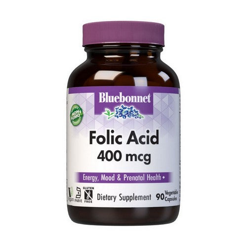 Folic Acid 90 Veg Caps by Bluebonnet Nutrition