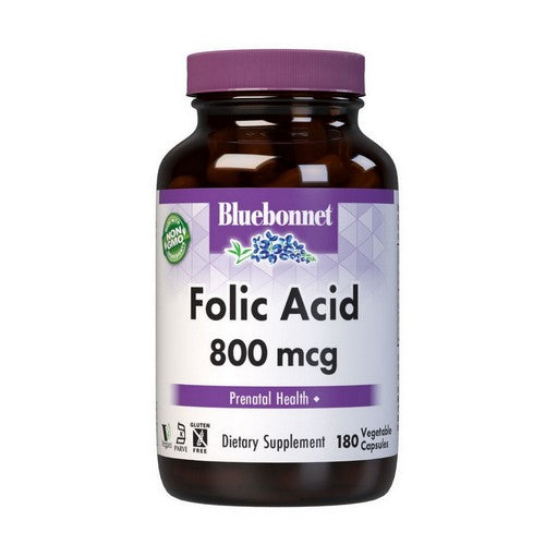 Folic Acid 180 Veg Caps by Bluebonnet Nutrition