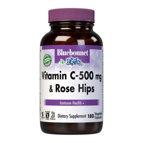 Vitamin C Plus Rose Hips 180 Veg Caps by Bluebonnet Nutrition