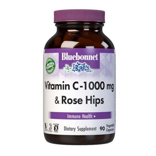 Vitamin C Plus Rose Hips 90 Veg Caps by Bluebonnet Nutrition