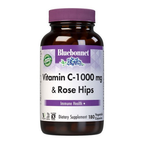 Vitamin C Plus Rose Hips 180 Veg Caps by Bluebonnet Nutrition