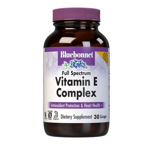 High Gamma Natural Vitamin E Complex 30 Licaps by Bluebonnet Nutrition