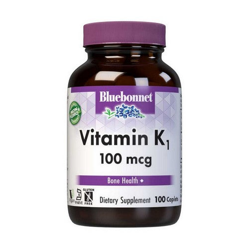Vitamin K-1 100 Caplets by Bluebonnet Nutrition