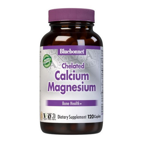 Albion Chelated Calcium Magnesium 120 Caplets by Bluebonnet Nutrition