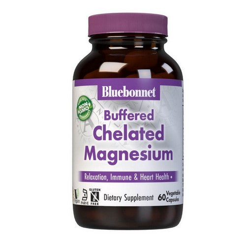 Albion Chelated Magnesium 60 Veg Caps by Bluebonnet Nutrition