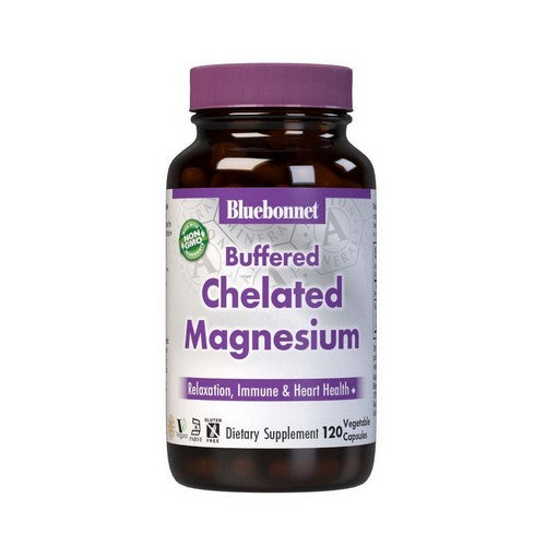 Albion Chelated Magnesium 120 Veg Caps by Bluebonnet Nutrition