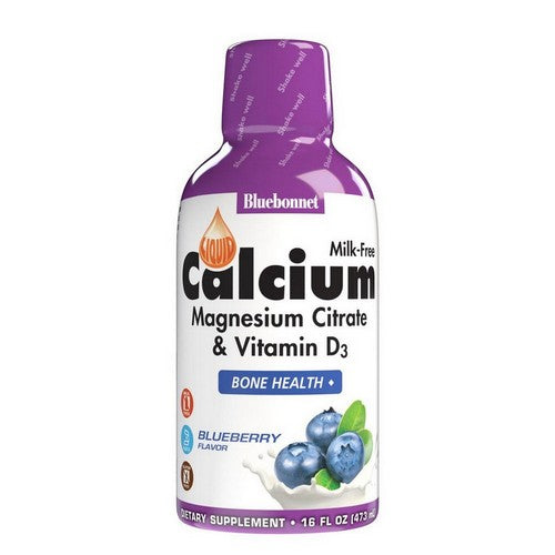 Liquid Calcium Magnesium Citrate Blueberry Flavor 16 fl oz by Bluebonnet Nutrition