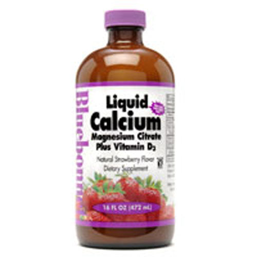Liquid Calcium Magnesium Citrate Strawberry Flavor 16 fl oz by Bluebonnet Nutrition