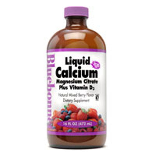Liquid Calcium Magnesium Citrate Mixed Berry Flavor 16 fl oz by Bluebonnet Nutrition