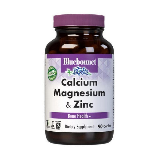 Calcium Magnesium Zinc 90 Caplets by Bluebonnet Nutrition
