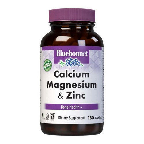 Calcium Magnesium Plus Zinc 180 Caplets by Bluebonnet Nutrition