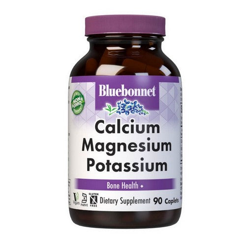 Calcium  Magnesium Plus Potassium 90 Caplets by Bluebonnet Nutrition