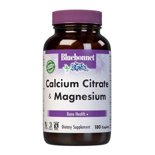 Calcium Citrate Plus Magnesium 180 Caplets by Bluebonnet Nutrition