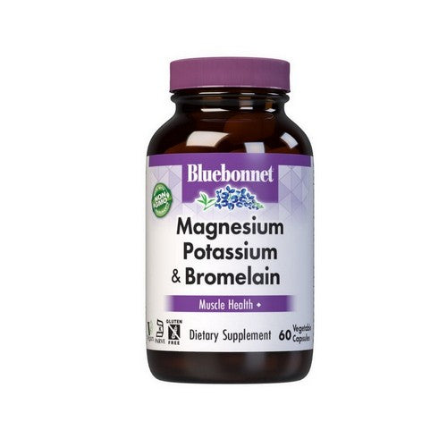 Magnesium Potassium Plus Bromelain 60 Veg Caps by Bluebonnet Nutrition