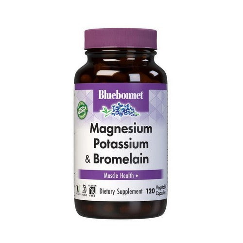 Magnesium Potassium Plus Bromelain 120 Veg Caps by Bluebonnet Nutrition