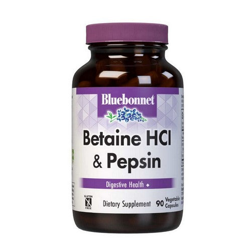 Betaine HCl Plus Pepsin 90 Veg Caps by Bluebonnet Nutrition