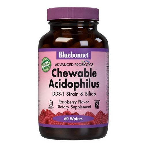 Advanced Probiotics Chewable Acidophilus 60WF by Bluebonnet Nutrition