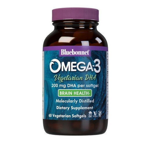 Natural Omega-3 Vegetarian DHA 60 Veg Softgels by Bluebonnet Nutrition