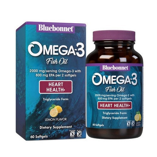 Natural Omega-3 Heart Formula 60 Softgels by Bluebonnet Nutrition