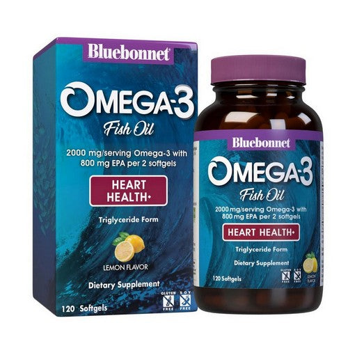 Natural Omega-3 Heart Formula 120 Softgels by Bluebonnet Nutrition