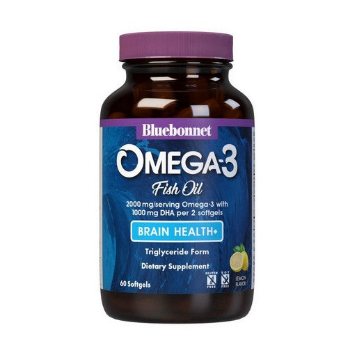 Natural Omega-3 Brain Formula 60SG by Bluebonnet Nutrition