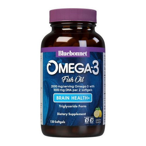 Natural Omega-3 Brain Formula 120SG by Bluebonnet Nutrition