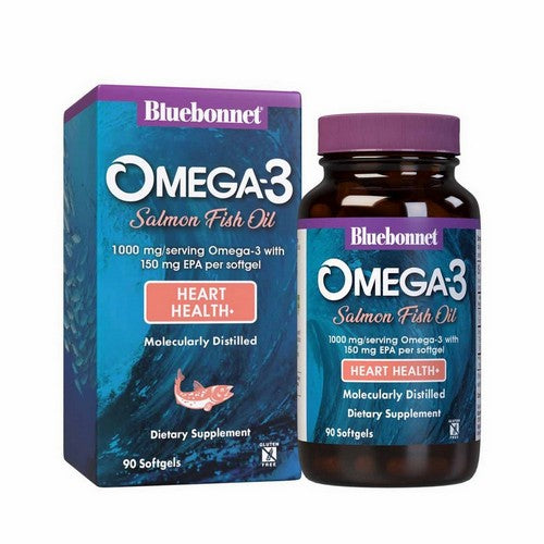 Natural Omega-3 Salmon Oil 90 Softgels by Bluebonnet Nutrition
