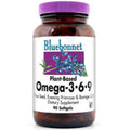Plant Based Omega 3 - 6 - 9 90 Softgels by Bluebonnet Nutrition