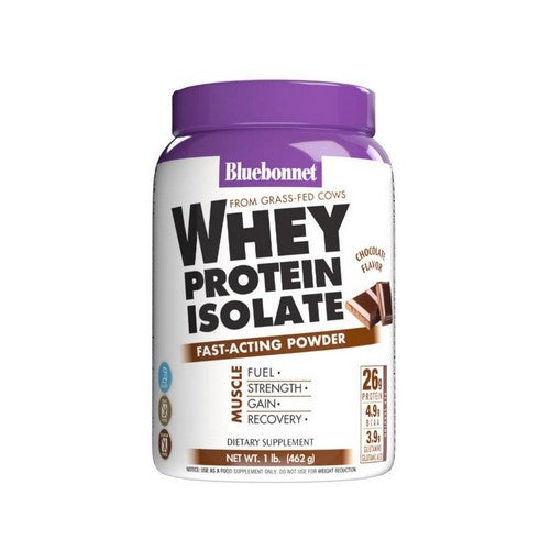 Whey Protein Isolate Powder 1 Lb / Chocolate Flavor  by Bluebonnet Nutrition