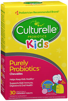 Kids Purely Probiotics Chewable Tablets Bursting Berry 30 Count by Culturelle