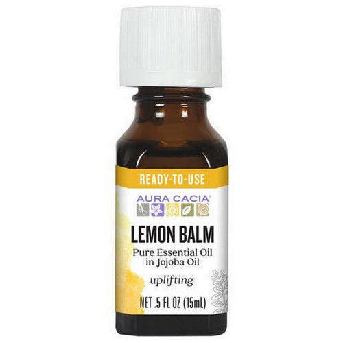 Essential Oil Lemon Balm in Jojoba Oil .5 OZ by Aura Cacia