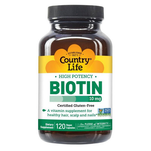 Biotin High Potency 120 Veg Caps by Country Life