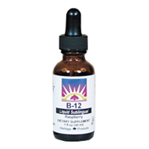 Vitamin B-12 Raspberry 1 OZ by Heritage Store