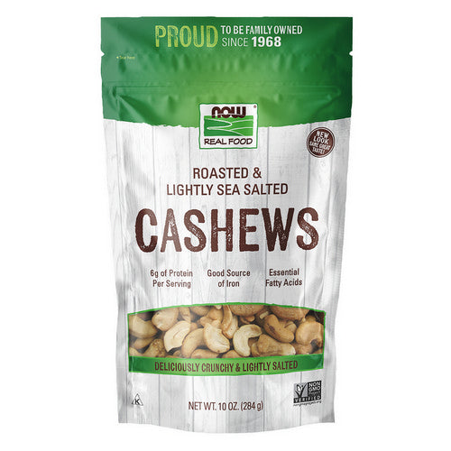 Cashews Roasted and Salted 10 oz by Now Foods