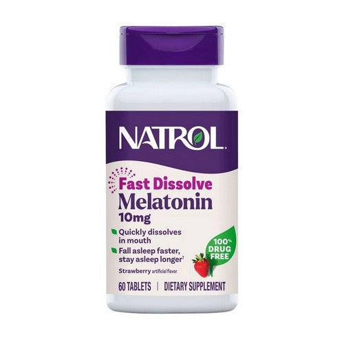 Melatonin Sleep Fast Dissolve Strawberry 60 Tablets by Natrol