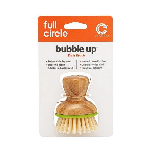 Bubble Up 2.36 Inch With Bamboo Dish Brush Green GREEN 1 COUNT by Full Circle Home