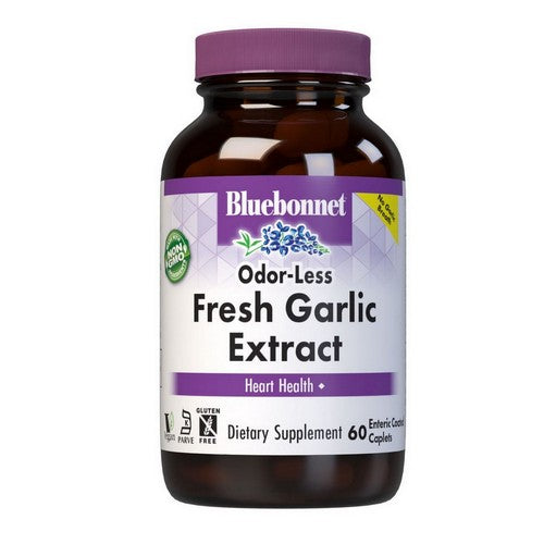 Odor-Less Fresh Garlic Extract Enteric Coated 60 CAPLETS by Bluebonnet Nutrition