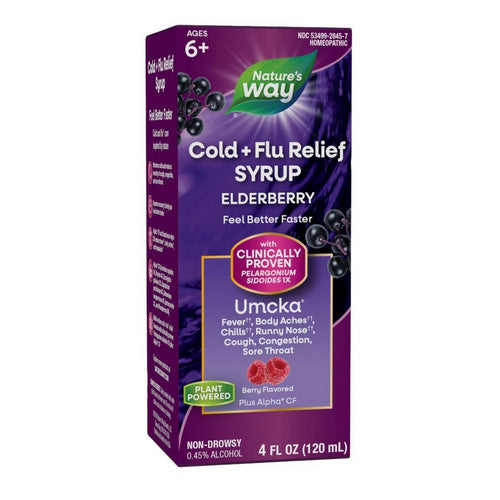 Umcka Cold+Flu Elderberry Syrup 4 oz by Nature's Way