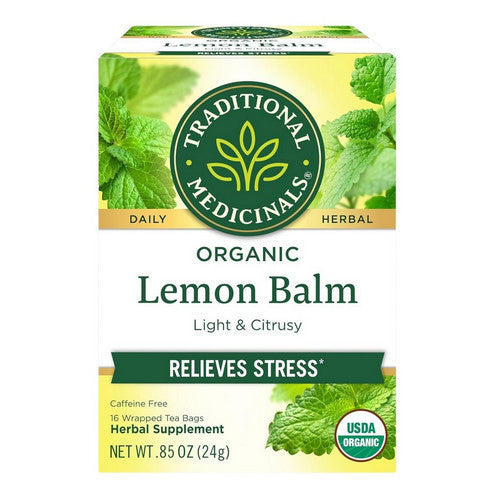 Organic Lemon Balm Herbal Tea 16 Bags by Traditional Medicinals