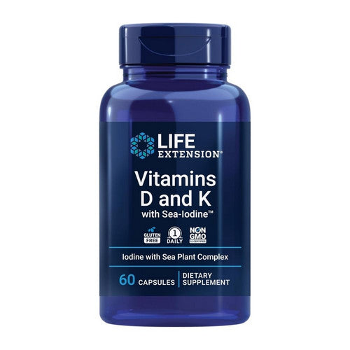 Vitamins D and K with Sea-Iodine 60 Caps by Life Extension