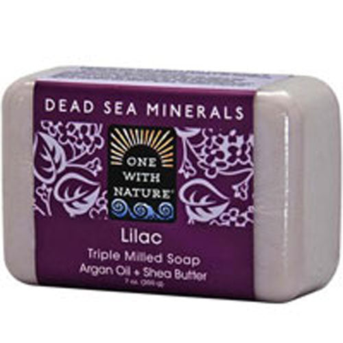 Dead Sea Mineral Bar Soap Lilac 7 OZ by One with Nature