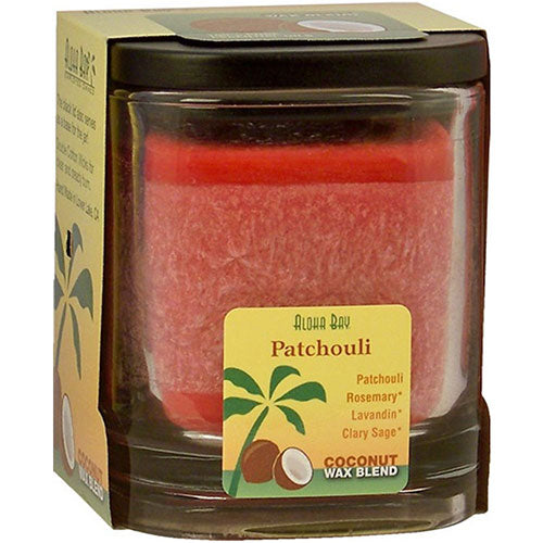 Eco Palm Square Jar Patchouli Rose 8 oz by Aloha Bay