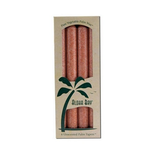Palm 9 Inch Tapers Unscented Candles Burnt Orange 4 Count by Aloha Bay