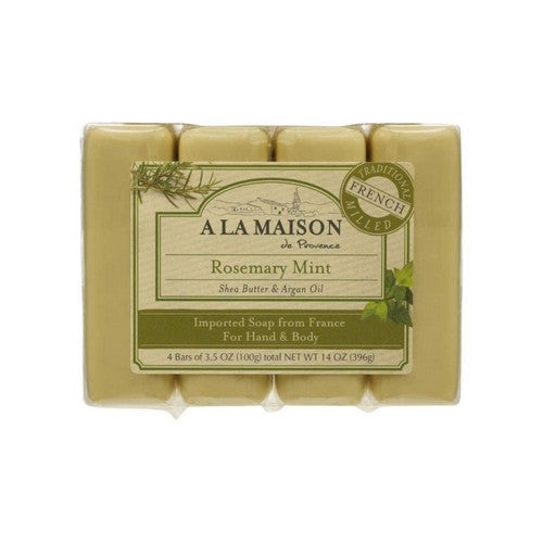 Hand And Body Bar Soap Rosemary Mint 4 Count by A La Maison